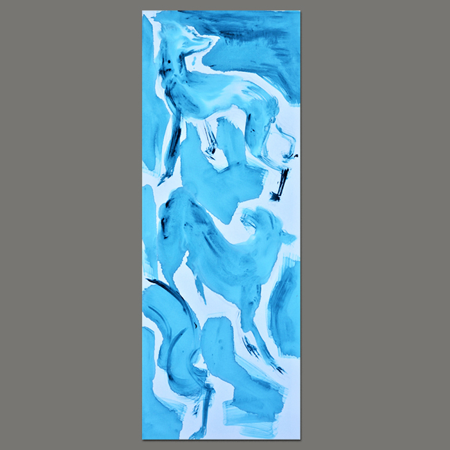 xy anka mierzejewska pies niebieski blue malarstwo sztuka obrazy wspolczesna contemporary art gallery exhibition pintura 